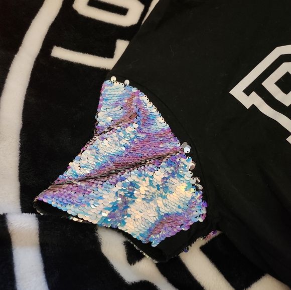 Victorias Secret PINK mermaid bling tee xs - Picture 3 of 6